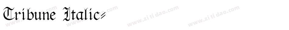 Tribune Italic字体转换